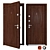 Monarch Zimen Metal Entrance Door 3D model small image 1