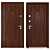 Monarch Zimen Metal Entrance Door 3D model small image 3