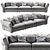 Sleek Flexform Newbridge Sofa 3D model small image 2