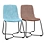 Elegant Upholstered Dining Chair 3D model small image 2