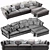 Flexform Newbridge Chaise Lounge - Stylish Comfort in Every Detail 3D model small image 3