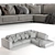 Elegant Artis Sofa: Italian Craftsmanship 3D model small image 3