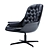 Elegant Leather Armchair: SITS BLACKBIRD 3D model small image 2