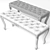 Kina Narrow Ottoman - Sleek and Stylish 3D model small image 3