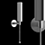 Elegant LAMY 1G Sconce 3D model small image 2