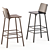 Elegant Split Barstool for Comfortable Seating 3D model small image 1