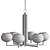 Breton 8-Light Aged Brass Chandelier 3D model small image 2