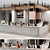 Minimalist Concrete Cafe Design Kit 3D model small image 1