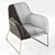 Contemporary Accent Armchair 3D model small image 2