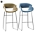 Sleek Racer Barstool 3D model small image 2