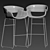 Sleek Racer Barstool 3D model small image 5