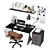 Efficient Home Office Set 3D model small image 3