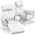 Modern Faenza Motion Lounge Chair (32"W) 3D model small image 5