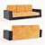 Modern Microfaset GTR Sofa 3D model small image 3