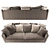 BRONX Modern Fabric Sofa: Stylish and Spacious 3D model small image 2