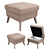 Aneto Gala Puff - Sleek and Stylish Ottoman 3D model small image 1