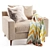 Sloan Fabric Armchair: Stylish and Comfortable 3D model small image 1