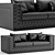 Luxury Italian Leather Alexandra Sofa 3D model small image 1