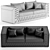 Luxury Italian Leather Alexandra Sofa 3D model small image 2