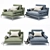 Modern Armchair Collection: 4 Styles & Various Colors 3D model small image 3