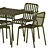 Stylish Hay Palissade Outdoor Set 3D model small image 2