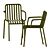 Stylish Hay Palissade Outdoor Set 3D model small image 3