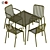 Stylish Hay Palissade Outdoor Set 3D model small image 6