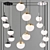 Contemporary Yearby Pendant: 5-Light Cluster Globe 3D model small image 1