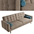 Nappa Convertible Sofa: Comfort, Style, and Versatility 3D model small image 2