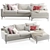 Sleek Sloan Chaise Sofa 3D model small image 1