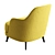 Elegant Poli Armchair 3D model small image 4