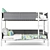Modern Ikea Vitval Bed 3D model small image 1