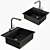 Elegant Black Kitchen Sink Set 3D model small image 4