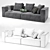 Elegant Square Design Sofa: Bellagio 3D model small image 2