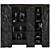 Rock Panel Black Display Cabinet 3D model small image 2