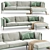 Modern Novamobili Kubi Sofa Chaise 3D model small image 1