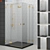 Radaway Essenza Gold Shower Enclosures 3D model small image 1