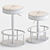 Thibault Black Leather Bar Stool 3D model small image 3