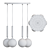 RAFFIN 6 Pendant Glass Lamp 3D model small image 4