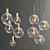 Stylish Glass Pendant Lights 3D model small image 1