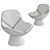 Elegant Pala Armchair by Artifort 3D model small image 2