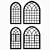 Animated Arch Windows Set 3D model small image 5