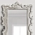 Elegant Velvet Frame Mirror 3D model small image 2