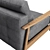 Una Modern Sofa: Compact and Stylish 3D model small image 3