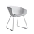 modern sled base chair 3D model small image 2