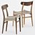 Sleek Oak CH23 Dining Chair by Carl Hansen 3D model small image 2