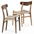 Sleek Oak CH23 Dining Chair by Carl Hansen 3D model small image 6