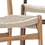 Sleek Oak CH23 Dining Chair by Carl Hansen 3D model small image 7