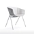 Elegant Cross-Leg Chair 3D model small image 2