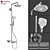 Hansgrohe Croma Select E 180: Ultimate Shower Column 3D model small image 1